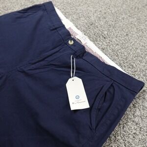NEW Ben Sherman Pants Mens 40X29 Blue Chino Trouser Slim Straight Stretch Flex